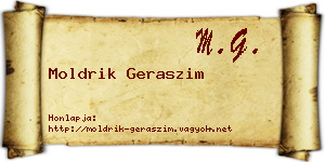 Moldrik Geraszim névjegykártya
